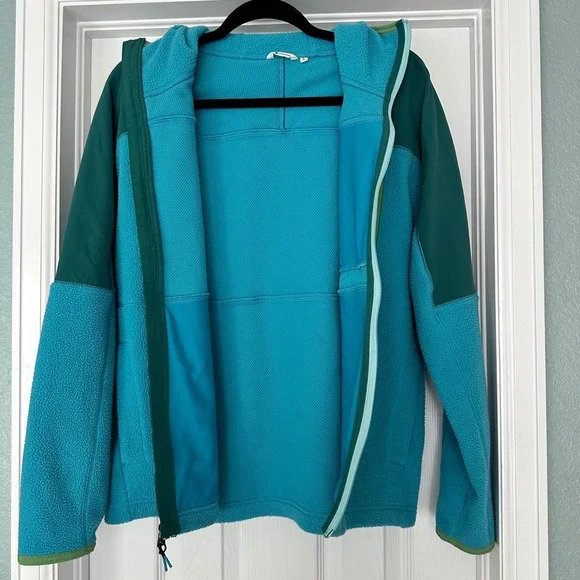 Cotopaxi Abrazo Hooded Full-Zip Fleece Jacket Greenery & Poolside Size Large‎ - Picture 12 of 15